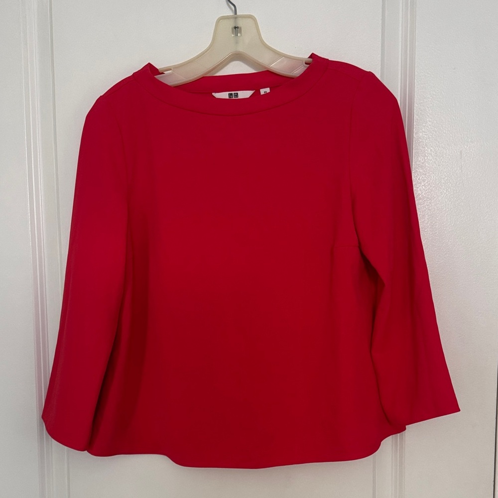 Uniqlo Vibrant Red Blouse